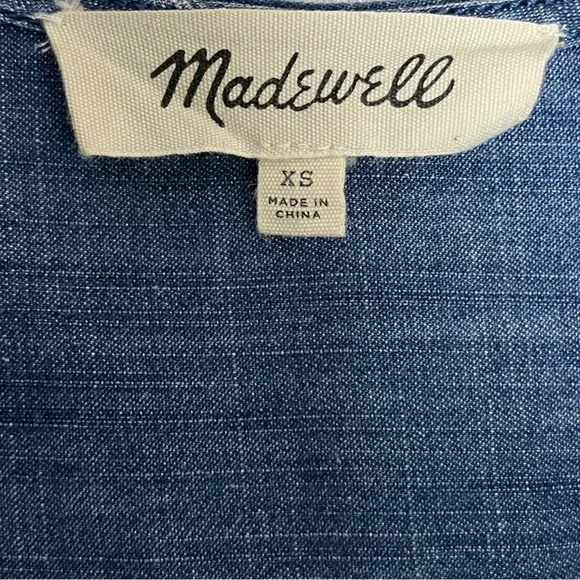MADEWELL Wrap Chambray Denim Top - Picture 6 of 9